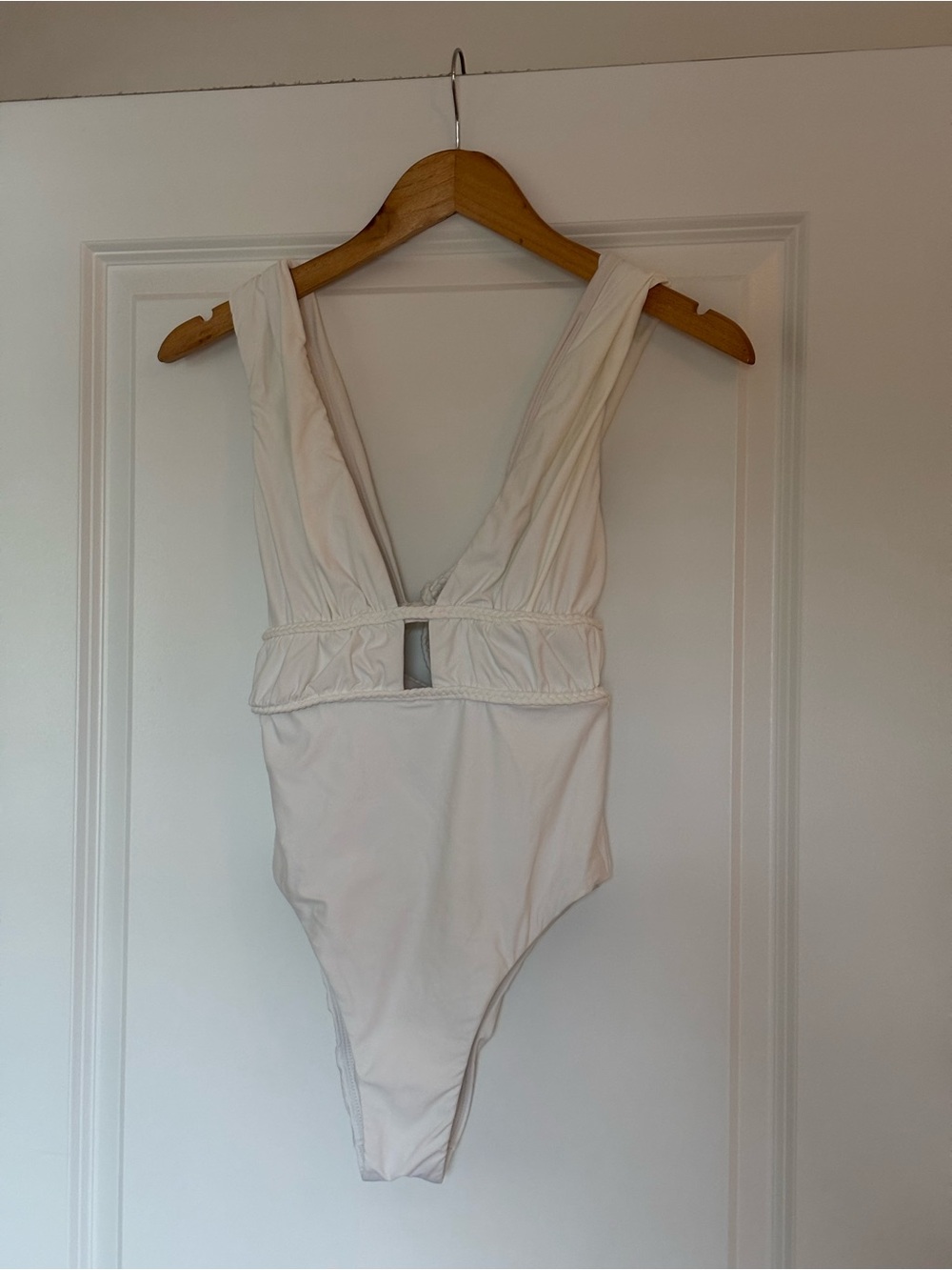 Anthropologie Celandine Plunge Ruched One-Piece Swimsuit